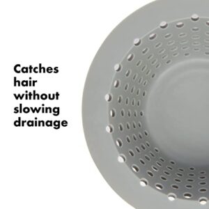 OXO Good Grips Silicone Shower & Tub Drain Protector, Gray - Image 5