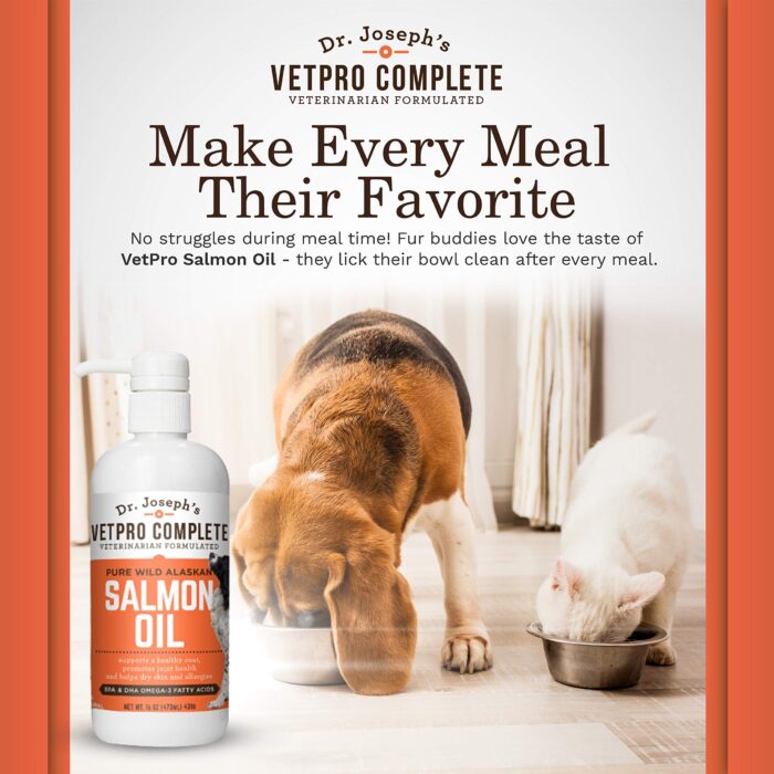 100% Pure Wild Alaskan Salmon Oil for Dog & Cat Food - Large 16 oz - Omega 3 & 6 Liquid Fish Oil Supplement - Supports Healthy Coat & Joints - Helps Dry Skin & Allergies - Image 6